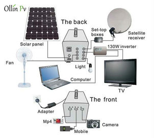 Bộ sạc năng lượng mặt trời di động dân dụng 60W, Hệ thống chiếu sáng năng lượng mặt trời cho gia đình