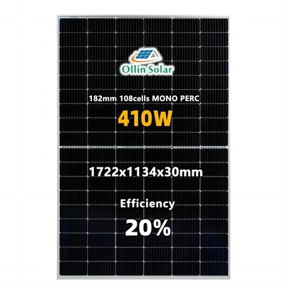 Bảng điều khiển năng lượng mặt trời quang điện Full Black Mono Perc 9bb PV cho hệ mặt trời gia đình