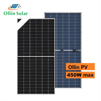 Bảng điều khiển năng lượng mặt trời đơn tinh thể nửa tế bào Mô-đun PV Bảng điều khiển năng lượng mặt trời 440W 450W 455W
