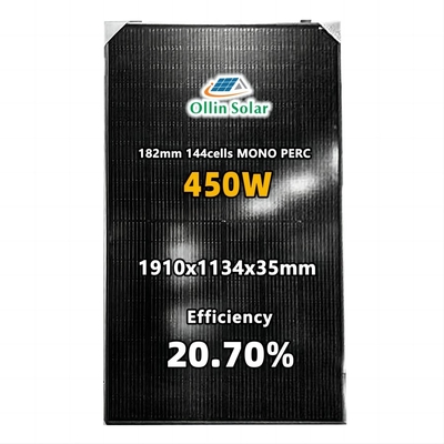 Mua ALL Black 440W 445W 450W 455W 460W Tấm năng lượng mặt trời Tấm năng lượng mặt trời đơn tinh thể Tấm năng lượng mặt trời nửa tế bào Bộ tấm năng lượng mặt trời cho gia đình online manufacture