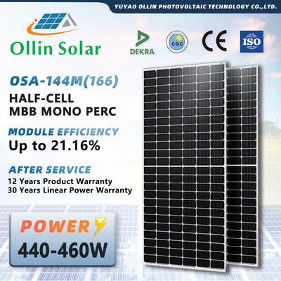 OLLIN Solar Half Cell Solar Panels 445W 450W 455W 460W Bảng điều khiển năng lượng mặt trời